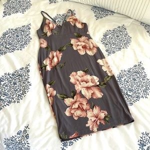 Floral print midi dress